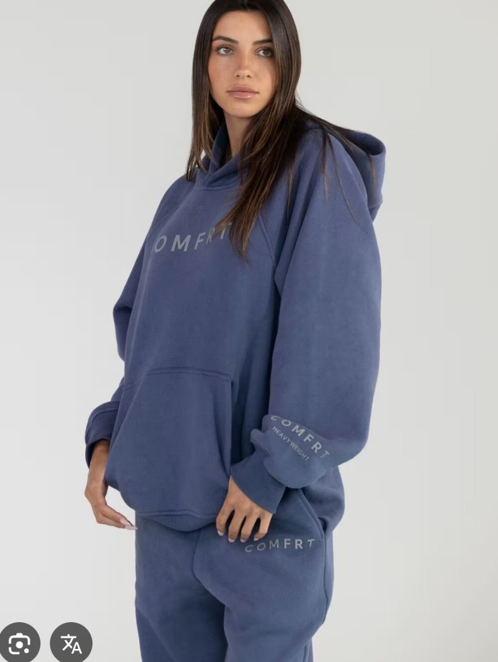 Comfrt Set Tranquil Hoodie And Jogger in Dusty Blue